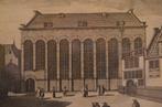 Ets Kerk de Mennonisten die men de Vlamingen noemt Amsterdam, Antiek en Kunst, Kunst | Etsen en Gravures, Ophalen of Verzenden