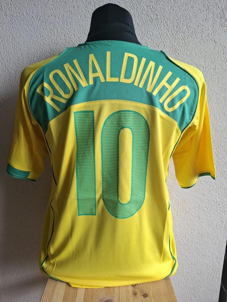 Ronaldinho Brazilië Shirt Maat L - Top Conditie!, Sport en Fitness, Voetbal, Zo goed als nieuw, Shirt, Maat L, Ophalen of Verzenden