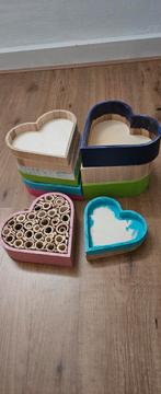 Houten harten., Hobby en Vrije tijd, Knutselen, Ophalen of Verzenden, Gebruikt, Materiaal