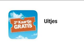 Uitjes zegels AH digitaal 2e kaartje gratis (KWF) beschikbaar voor biedingen