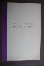 In memoriam HENDRIK BOUMAN Uitgave In vogelvlucht, Boeken, Ophalen of Verzenden, Gelezen