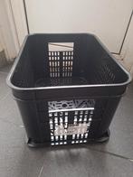 Fietskrat 30L zwart – stevige kunststof krat (goede staat), Ophalen of Verzenden, Zo goed als nieuw, Fietskrat, Cycletech