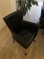 Eetkamerstoelen zwart leer, Ophalen, Gebruikt, Zwart, Leer