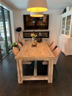 Tafel met zes stoelen, Huis en Inrichting, Complete eetkamers, Ophalen, Zo goed als nieuw