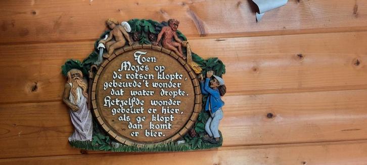 Wandbord met spreuk leuk voor kroeg, mancave, Verzamelen, Overige Verzamelen, Ophalen of Verzenden