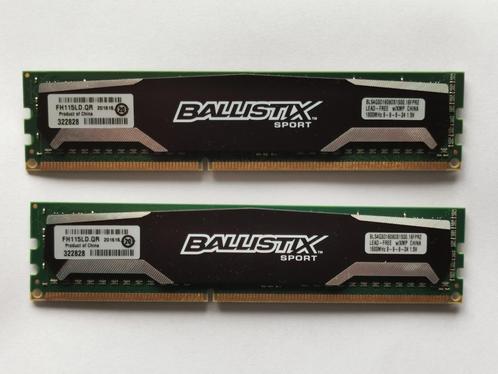 Crucial 4GB DDR3 PC3-12800U 1600MHz 240pins BALLISTIX, Computers en Software, RAM geheugen, Zo goed als nieuw, Desktop, 4 GB, DDR3