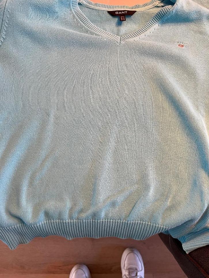 Te koop : dames trui lichtblauw van Gant, Kleding | Dames, Truien en Vesten, Gedragen, Maat 46/48 (XL) of groter, Blauw, Ophalen