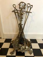 Antiek haardstel messing / koper, Antiek en Kunst, Ophalen of Verzenden, Koper