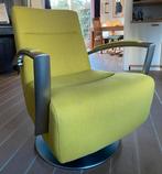 Stoel zitkamer limekleur zachte stof draaiplateau, Huis en Inrichting, Ophalen, 75 tot 100 cm, Zo goed als nieuw, Stof