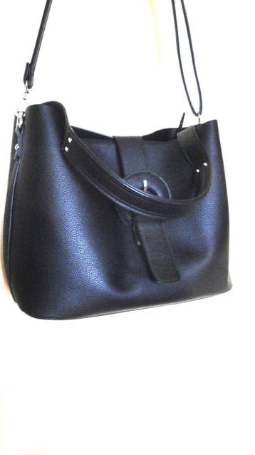 NIEUW!! Zwarte PU leren hand/schoudertas beschikbaar voor biedingen