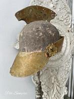 Per Sempre, Zeldzame Antieke Papier Mache Helm, periode 1860, Ophalen of Verzenden