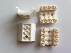 Lego 4 omgekeerde dakpannen 4x4 wit, Ophalen of Verzenden, Nieuw, Losse stenen, Lego