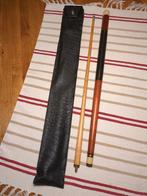 Vintage 2-delige Biljart Keu + Lederen Etui, Ophalen, Gebruikt, Keu of Ballen