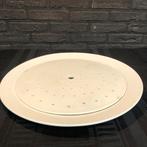 Extreem groot uitlek/uitdruip bord + onderschaal - 46cm dia, Ophalen, Gebruikt, Schaal, Rond
