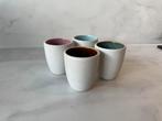 4 schattige Espressokopjes ‘Bitz’ Matte cream 90 ml, Huis en Inrichting, Keuken | Servies, Ophalen of Verzenden, Zo goed als nieuw