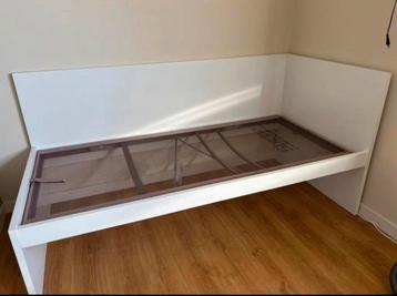 1 persoonsbed 90x200 wit met Auping spiraal