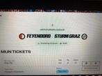 Ticket Feyenoord - Sturm Graz, Vak DD, Europa League, 22-01, Tickets en Kaartjes, Losse kaart, Eén persoon, Januari, Europa of Champions League