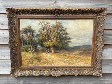 Antiek Landschap Schilderij Gesigneerd P A Schipperus 1922 beschikbaar voor biedingen