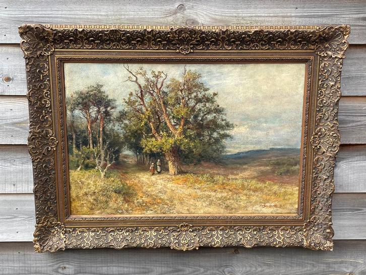 Antiek Landschap Schilderij Gesigneerd P A Schipperus 1922, Antiek en Kunst, Kunst | Schilderijen | Klassiek, Ophalen