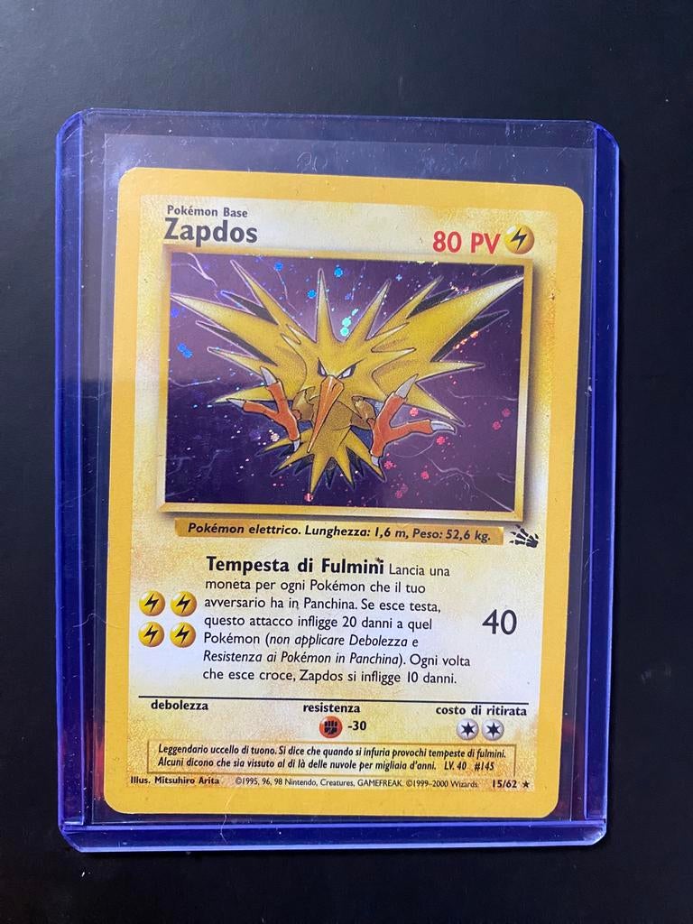 Zapdos holo fossil ita, Hobby en Vrije tijd, Verzamelkaartspellen | Pokémon, Ophalen of Verzenden, Zo goed als nieuw