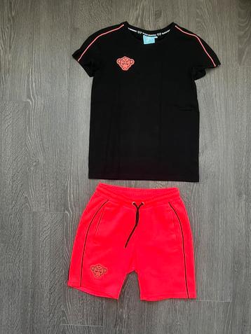 Meisjes setje broek & shirt zwart roze Black Bananas mt 176 beschikbaar voor biedingen