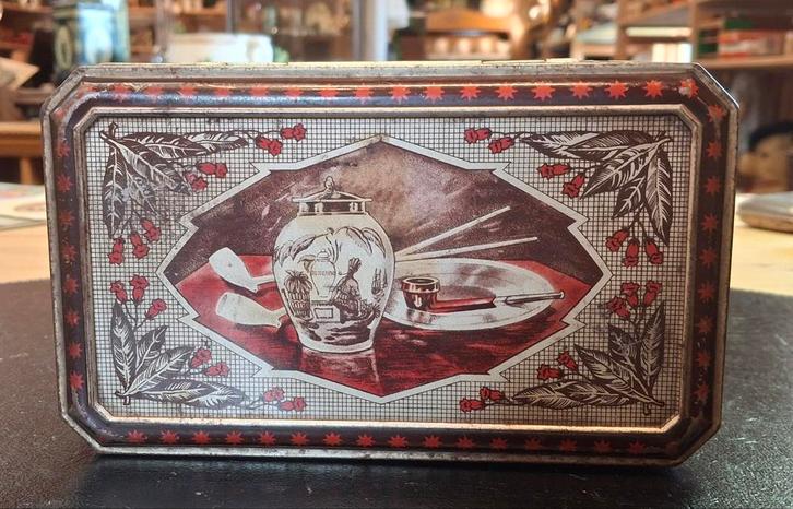 Oud Nienmeijer's tabaksblik, blik. Friesche Heerenbaai., Verzamelen, Blikken, Gebruikt, Overige, Ophalen of Verzenden