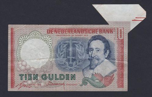 10 Gulden Hugo de Groot Type: P45c PCGS 40 Mooie versnijding, Postzegels en Munten, Bankbiljetten | Nederland, 10 gulden, Ophalen of Verzenden