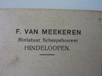HINDELOOPEN Schip De Gouden Leeuw Frits van Meekeren, Verzamelen, Ophalen, 1920 tot 1940, Ongelopen, Politiek en Historie