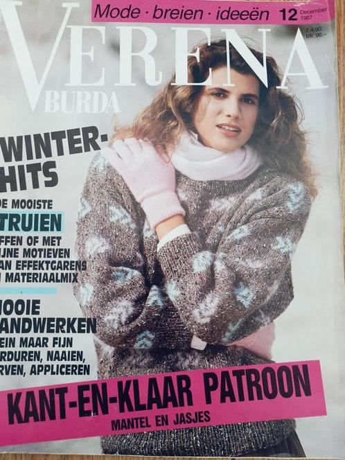Burda Verena december 1987 patronen breien truien, Hobby en Vrije tijd, Breien en Haken, Zo goed als nieuw, Breien, Patroon of Boek