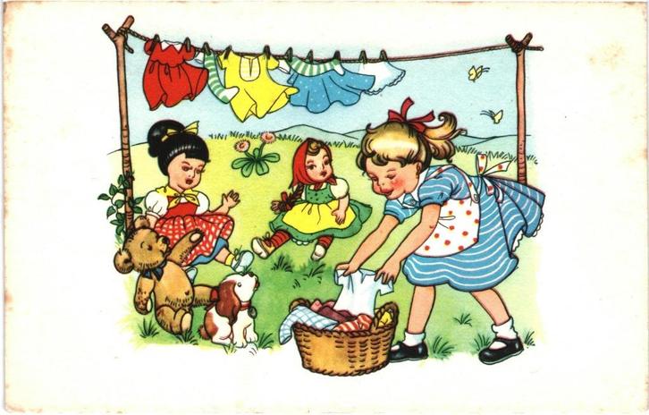 806248 vintage Kinderkaart Nette oude kaart onbeschreven, Verzamelen, Ansichtkaarten | Themakaarten, Ongelopen, 1960 tot 1980