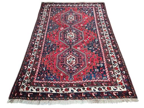 Handmade Persian wool Shiraz carpet Tribal nomad 198x294cm, Huis en Inrichting, Stoffering | Tapijten en Kleden, Gebruikt, 150 tot 200 cm