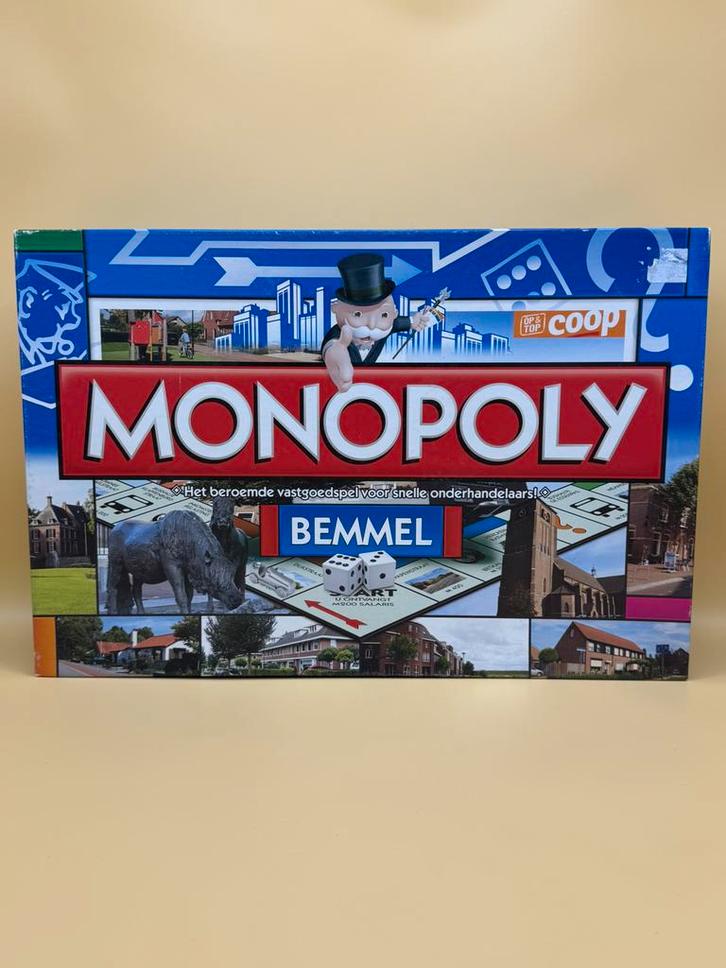 Monopoly Bemmel Bordspel Compleet Spel, Hobby en Vrije tijd, Gezelschapsspellen | Bordspellen, Zo goed als nieuw, Vijf spelers of meer
