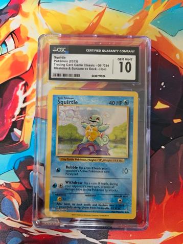 Squirtle CGC 10 - Blastoise & Suicune ex Deck beschikbaar voor biedingen