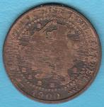 Nederland 1 cent 1900 a Wilhelmina, Sch. 968 in munthouder, Postzegels en Munten, Munten | Nederland, Koningin Wilhelmina, Ophalen of Verzenden