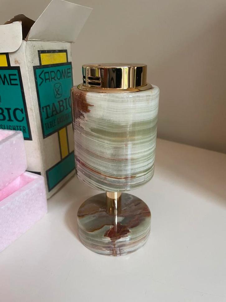 Vintage Sarome Tabic Tafelaansteker - Jaren 60, Verzamelen, Rookartikelen, Aanstekers en Luciferdoosjes, Zo goed als nieuw, Aansteker