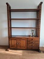 Eiken Kaaskast in nette staat 149 breedx 50 diep  x 210 hoog, Ophalen, Gebruikt, 150 tot 200 cm, Eikenhout