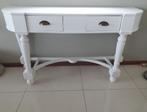 WITTE  SIDETABLE  LANDELIJKE STIJL  in prima staat, Huis en Inrichting, Ophalen, 100 tot 150 cm, Zo goed als nieuw, 25 tot 50 cm