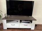 Tv-meubel met grijs blad, Ophalen, 100 tot 150 cm, Zo goed als nieuw, Minder dan 100 cm