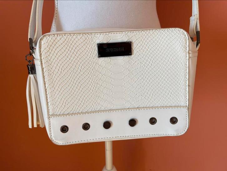 Supertrash witte crossbody schoudertas, Sieraden, Tassen en Uiterlijk, Tassen | Damestassen, Zo goed als nieuw, Schoudertasje