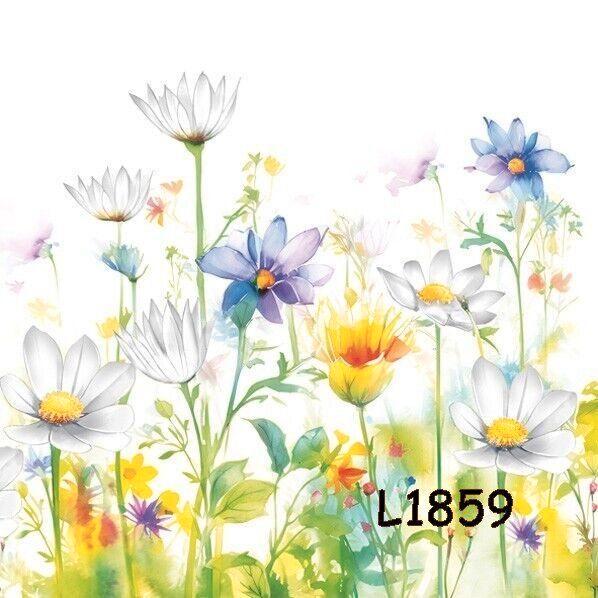 Servetten decoupage/bullet journal - Veldbloemen L1859, Hobby en Vrije tijd, Knutselen, Nieuw, Materiaal, Verzenden