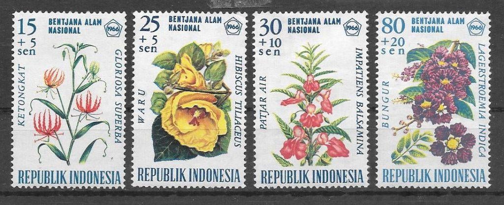 Indonesie 1966 Bloemen, Verzenden, Postfris, Zuidoost-Azië