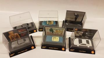 6x James Bond 1:87 modellen Aston Martin BMW Lotus Sunbeam beschikbaar voor biedingen