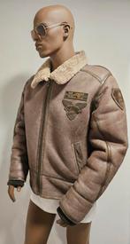 PME Legend 100% sheepskin zware leren lammycoat jas (XL)