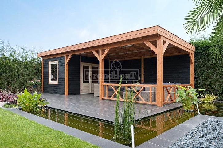 Tijdelijk hoge korting op alle Trendhout buitenverblijven!, Tuin en Terras, Tuinhuizen, Nieuw, Tuinhuis, Hout, Ophalen of Verzenden