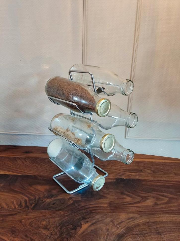 Flessenrek - Stijlvol en Praktisch, Huis en Inrichting, Woonaccessoires | Wijnrekken, Gebruikt, Minder dan 50 cm, Metaal, 5 tot 15 flessen