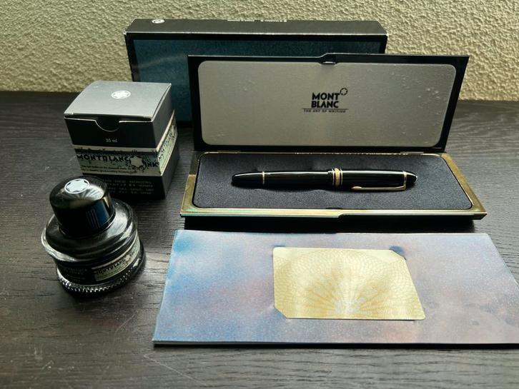 Mont Blanc Meisterstuck classic 146 met inkt (90 years grey), Verzamelen, Pennenverzamelingen, Zo goed als nieuw, Vulpen, Mont Blanc