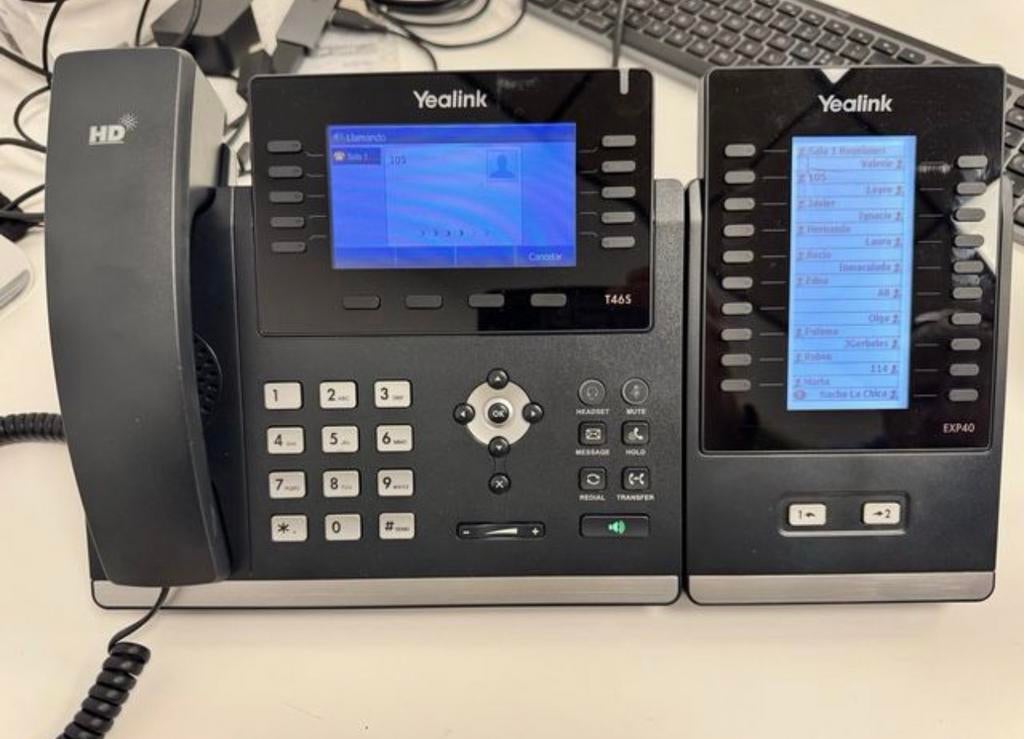 Set IP-Phone Yealink T46S + Exp-40, Telecommunicatie, Datacommunicatie en VoIP, Ophalen of Verzenden, Zo goed als nieuw