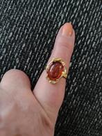 Prachtige ring met barnsteen., 19 tot 20, Ophalen of Verzenden, Zo goed als nieuw, Met edelsteen