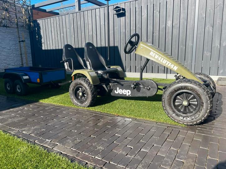 XXL berg skelter jeep!!, Kinderen en Baby's, Speelgoed | Buiten | Skelters, Gebruikt, Berg, Met kar of aanhanger, Ophalen