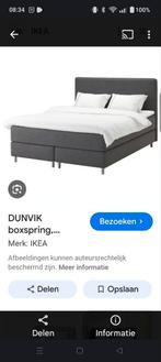 Dunvik boxspring 160x200 Ikea, Ophalen, Gebruikt, Tweepersoons, 160 cm